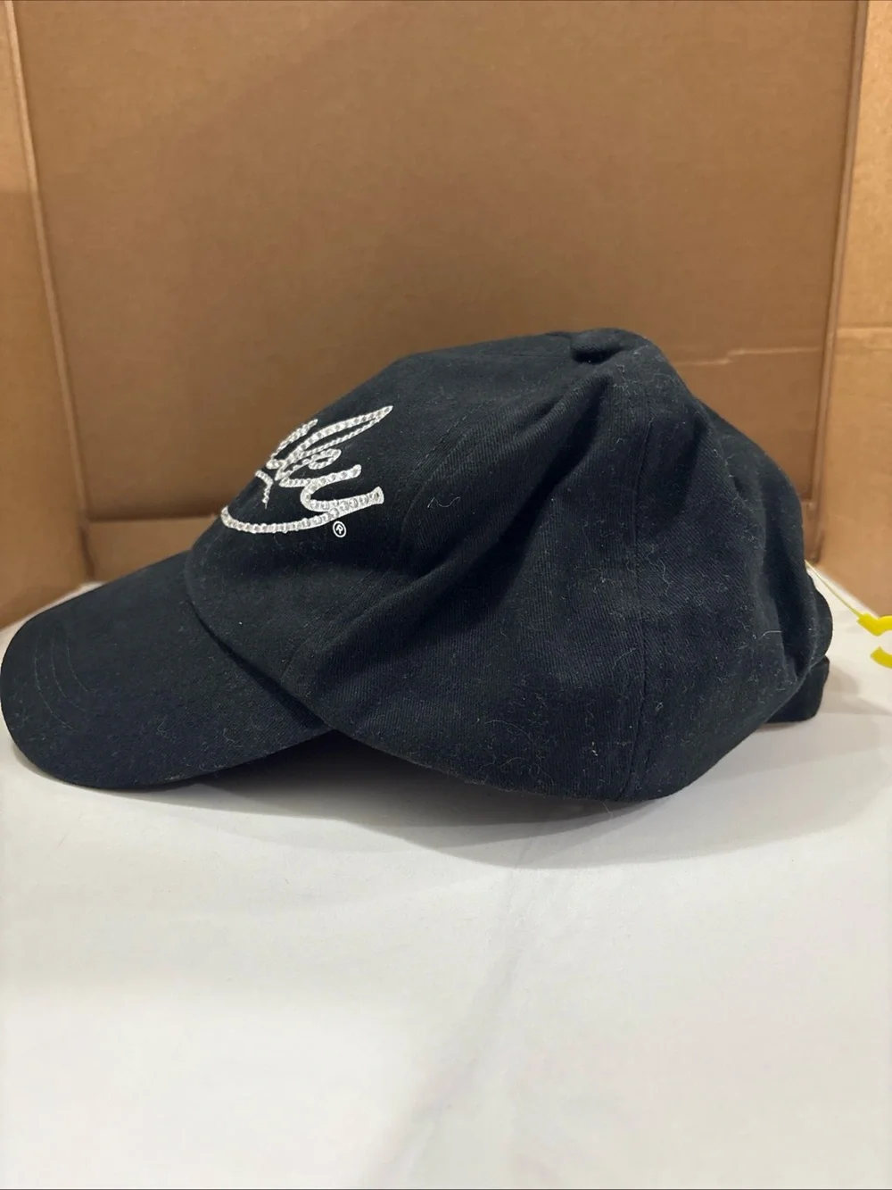 HARLEY DAVIDSON Hat Ball Cap Harley Bling Black Silver Rhinestones Adjustable